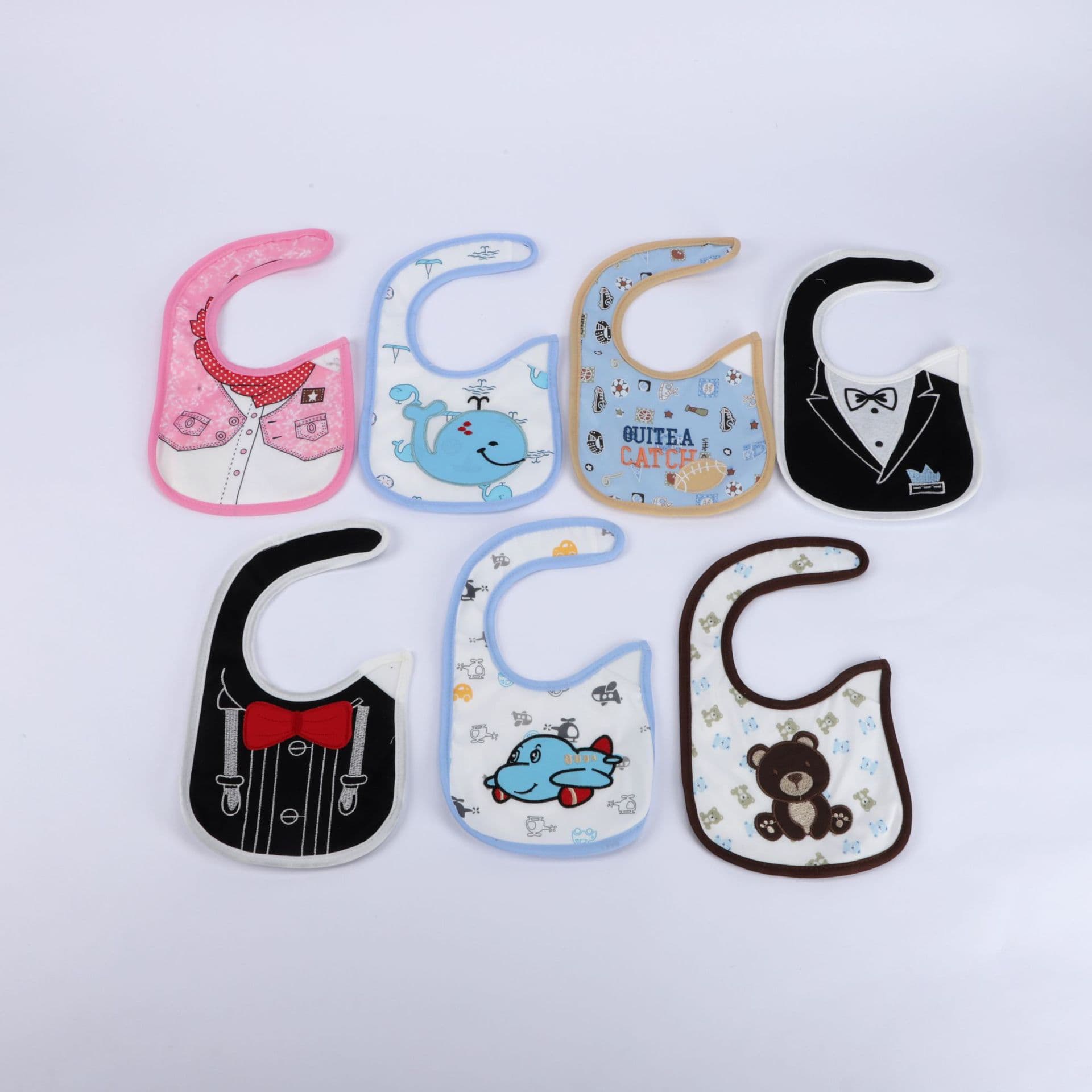 Girls' saliva napkin printed eating baby bib waterproof children's bib mother and baby saliva pocket class A cartoon printing
