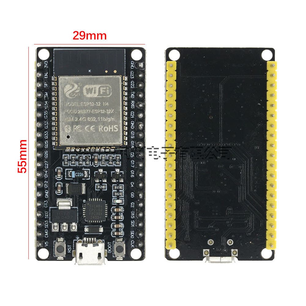 ESP32 Development Board Wireless WiFi + Bluetooth Dual-Core CPU IoT 30P/38P Pin Header