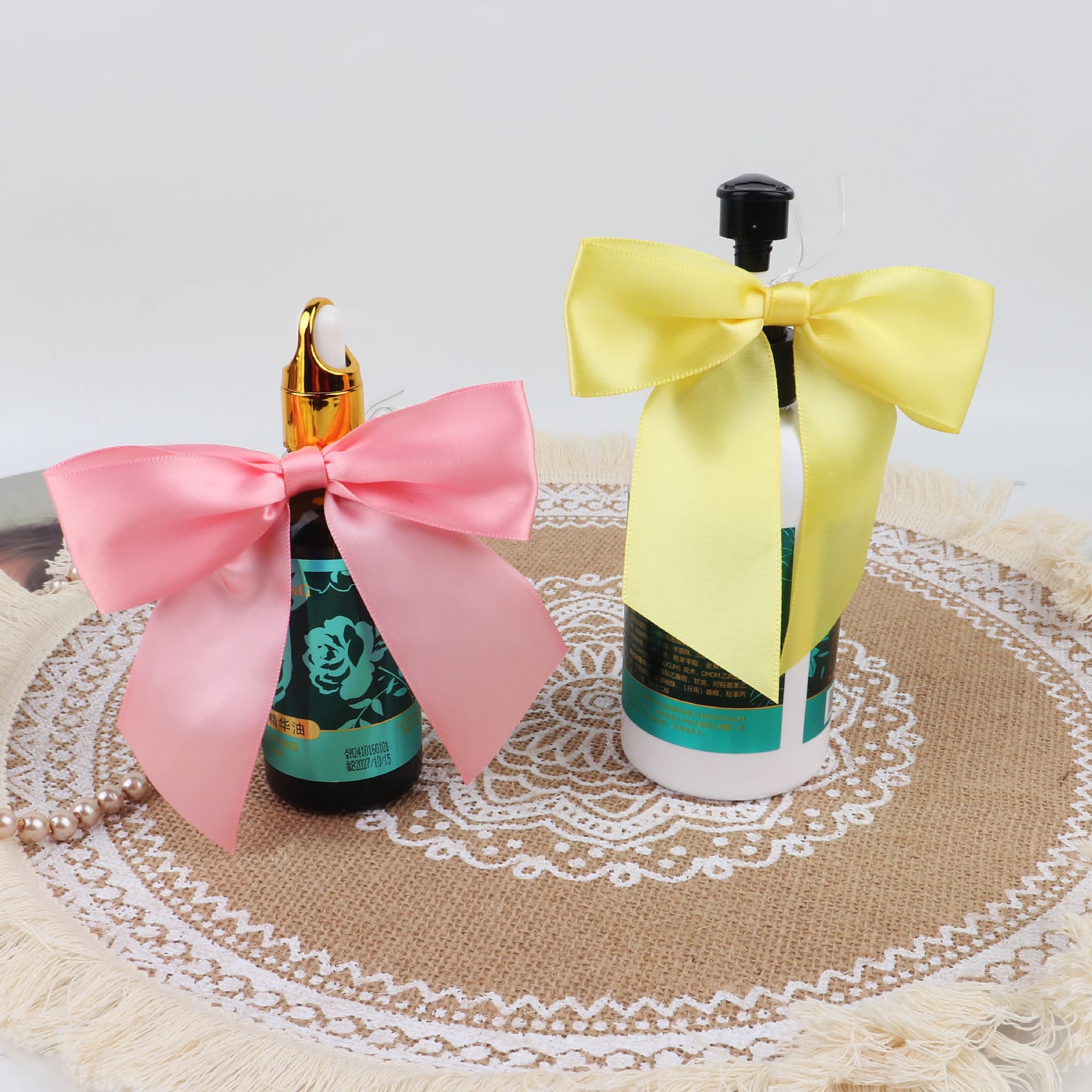 DIY hand-made ribbon bow clothing baking perfume bottle red wine gift box packaging dessert sealing ribbon