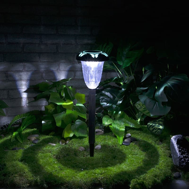 New Cross-Border Solar Butterfly Lawn Light, Ground Insert Projection Light, Outdoor Waterproof Garden Landscape Light, Pathway Light