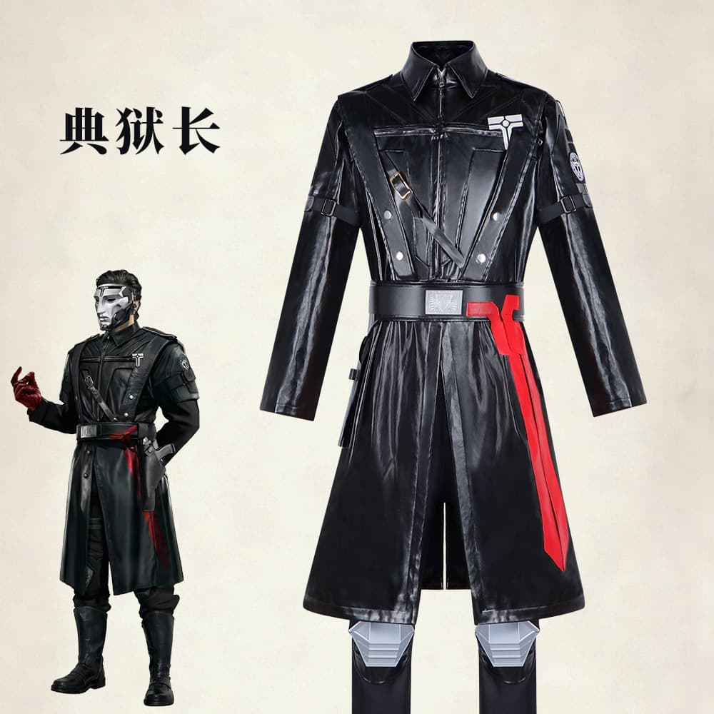 Delta Force cosplay outfit, game-style Warden Gherros cosplay leather jacket and trench coat set.