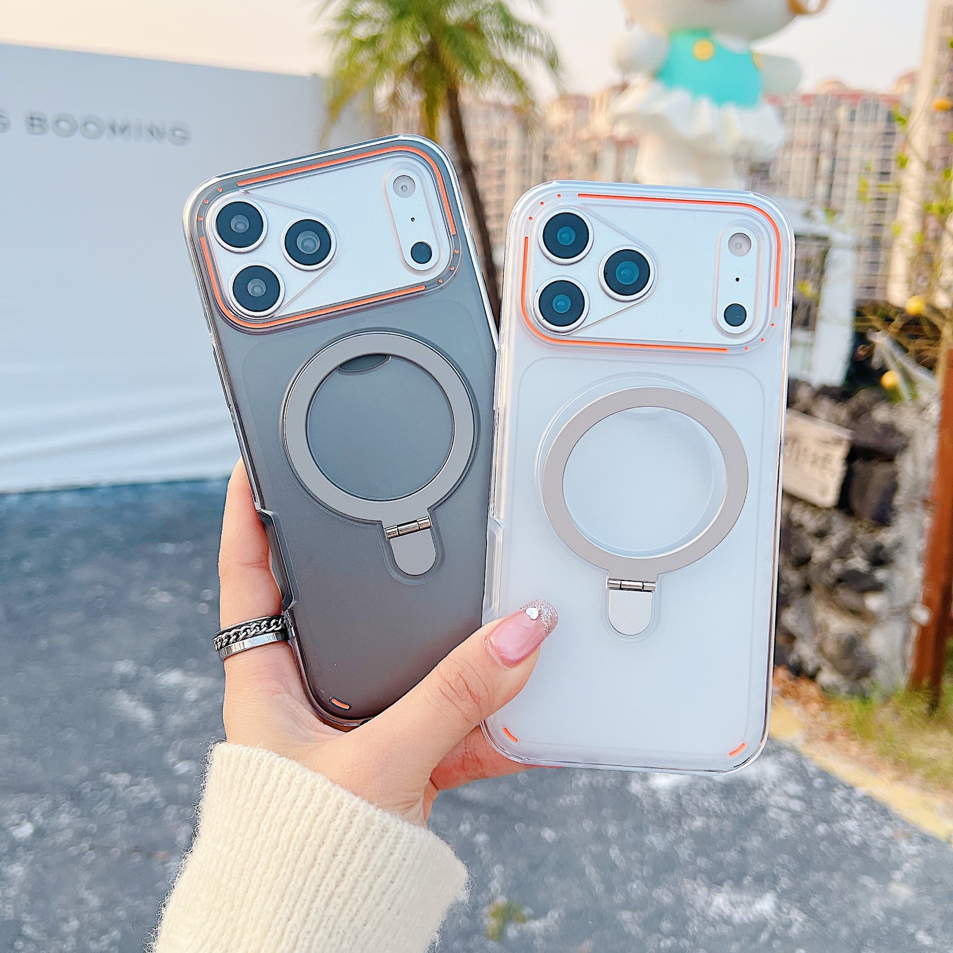 Colorful 2-in-1 Compatible with iPhone 17 Pro Max Case, iPhone 16 Magnetic Stand, 15 Shockproof Protective Cover