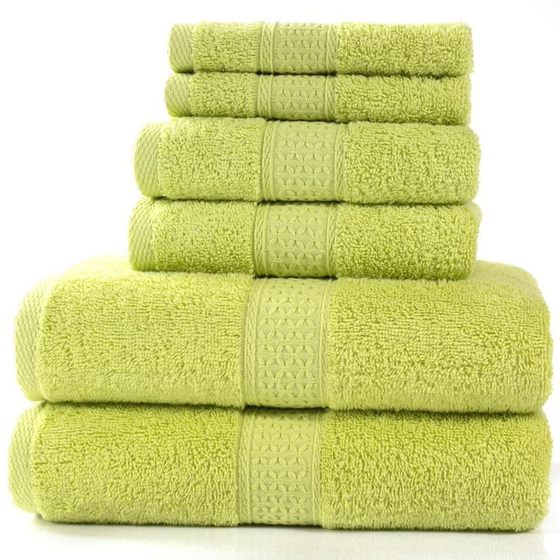 Pure Cotton Towels 3-Piece Set: Bath Towel, Washcloth