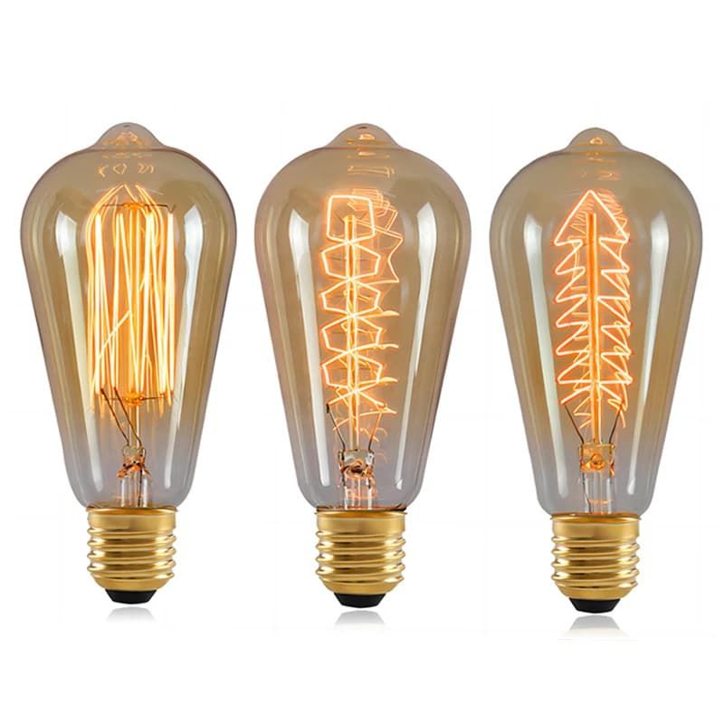 ST64 Tungsten Filament Bulb Christmas Tree Light Bulb 110V Antique Bulb 40W Vintage Industrial Style Decorative Bulb 220V