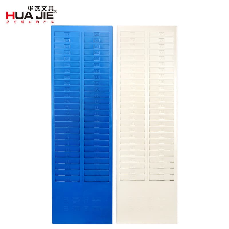 Huajie Thick Plastic Card Holders (24/50 Slots) for Employee Time Card Organization