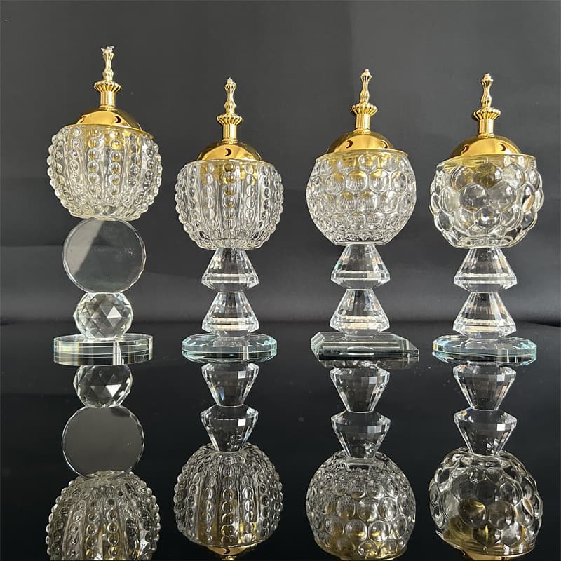 Middle Eastern Arab Crystal Incense Burner Glass Incense Burner Creative European Style Crystal Incense Burner Wholesale