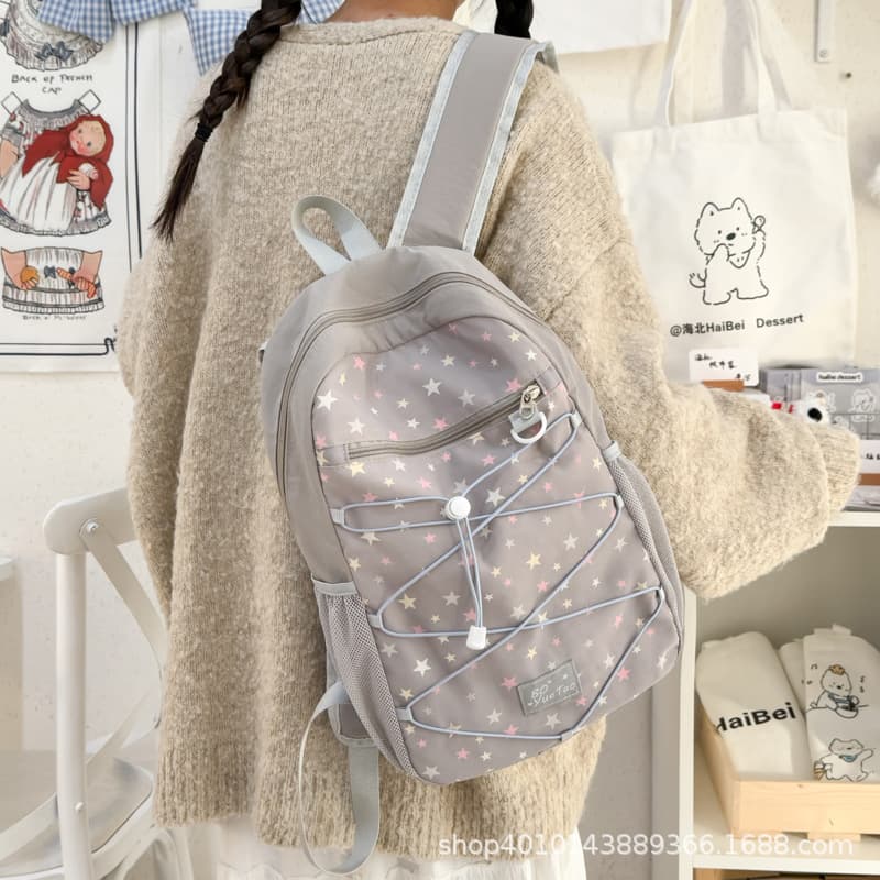 Cross-border Japanese-style School Backpack for Female College Students, Large Capacity for Middle and High School Students, Travel Backpack, Ins Cool and Trendy Double-Shoulder Bag