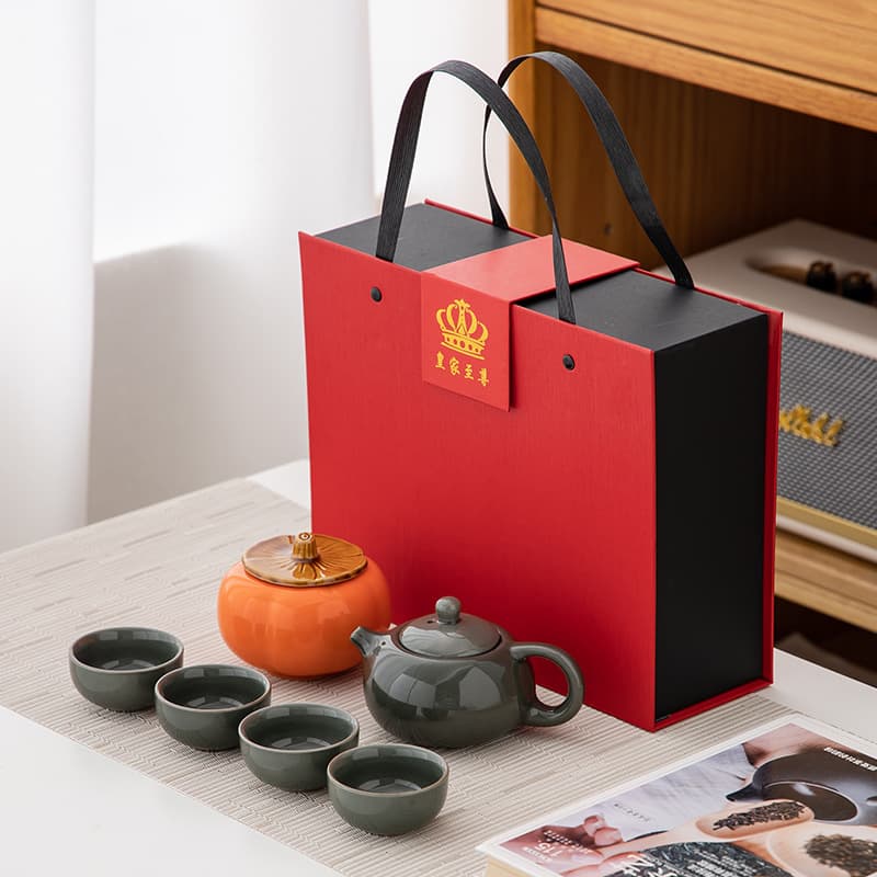 Gongfu tea set for outdoor camping and car travel, portable travel tea set, practical event gift, souvenir with logo