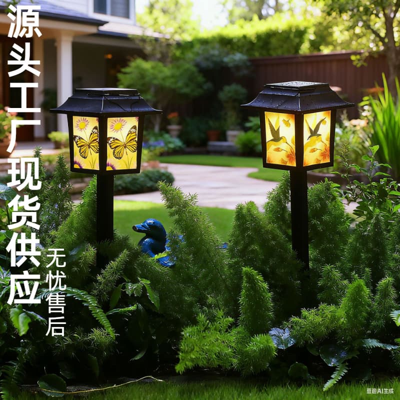 Solar Powered LED Outdoor Lanterns Starry Sky Atmosphere Decorative Lights Lawn Garden Courtyard Hanging Lights European Style Plastic IP44