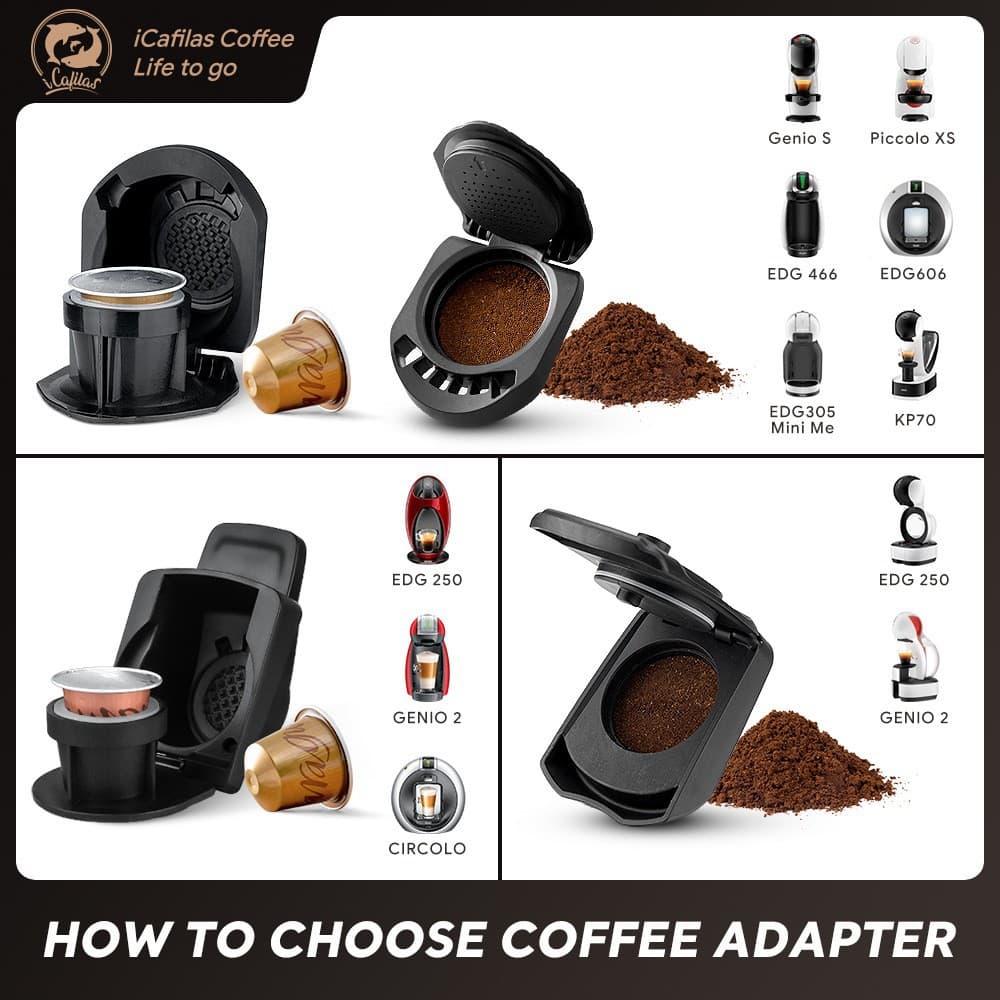 iCafilas Factory Direct Compatible Dolce Gusto Coffee Machine Romeo Refillable Pod Holder Nes Conversion Tray 4 Styles