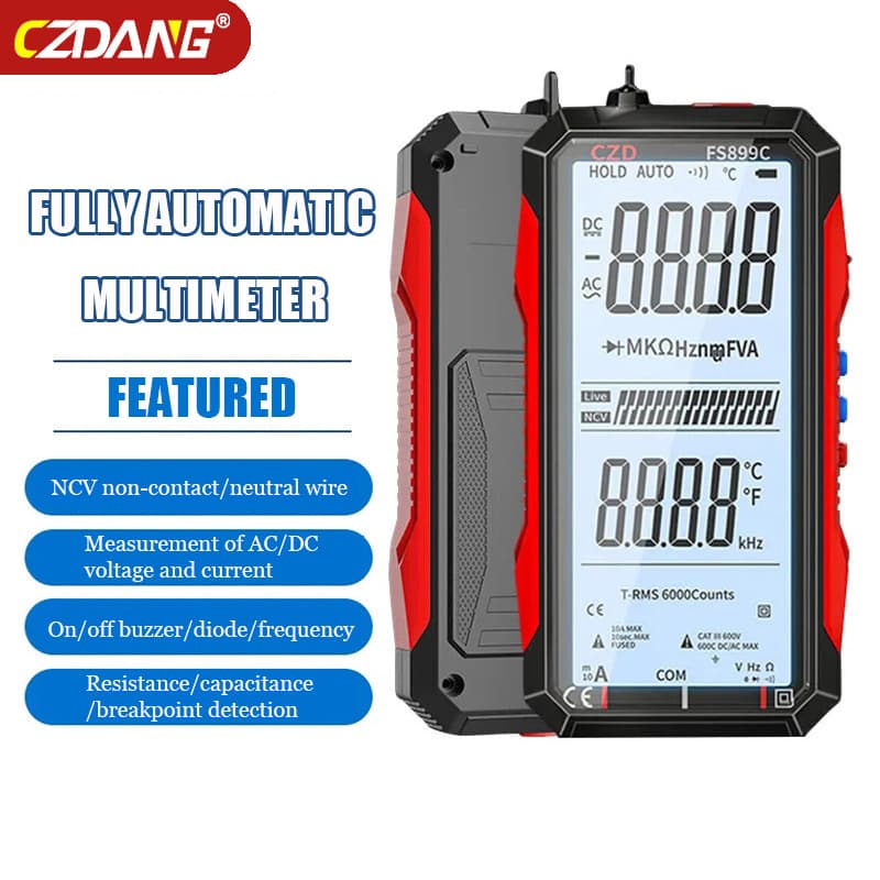 CZDANG Electrician High-Precision Maintenance Multimeter Charging Capacitor Ammeter Fully Automatic Anti-Burn Smart Multimeter