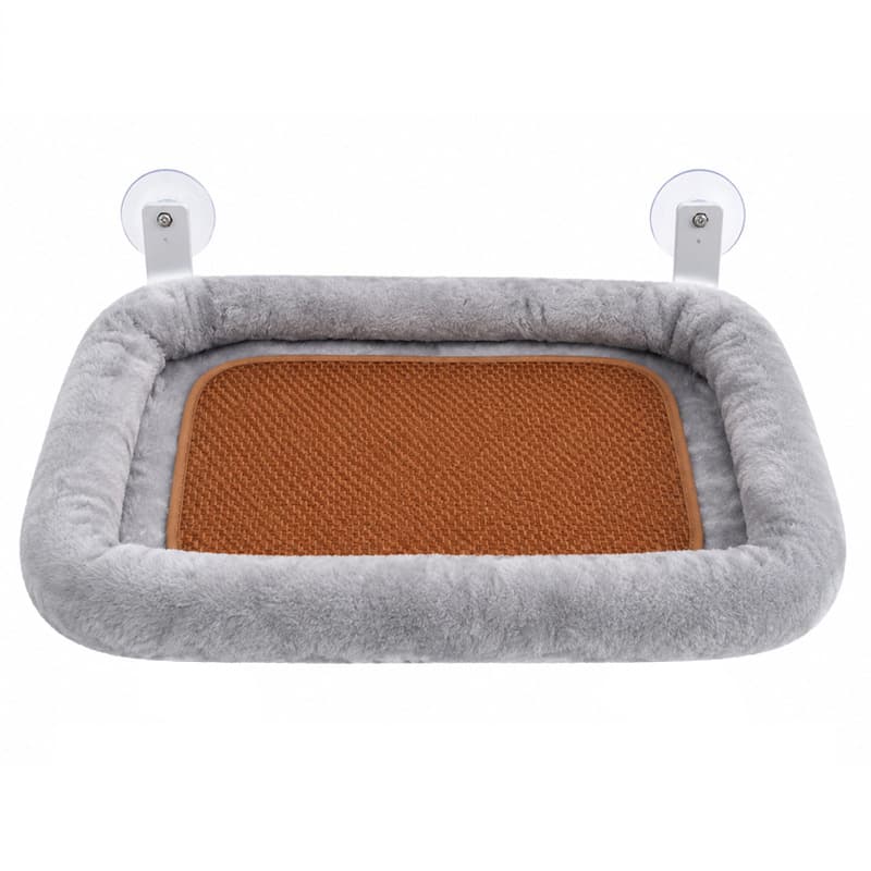 Foldable Balcony Summer Breathable Cool Mat Cat Hammock Strong Suction Cup Cat Hanging Window Hammock for Heavy Cats Cat Bed