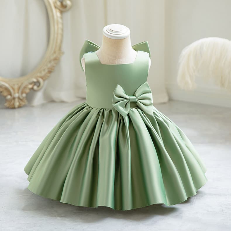 Girls Evening Dress 1st Birthday Princess Dress Flower Girl Birthday Performance Wedding Summer Amazon Bow Tutu Dress