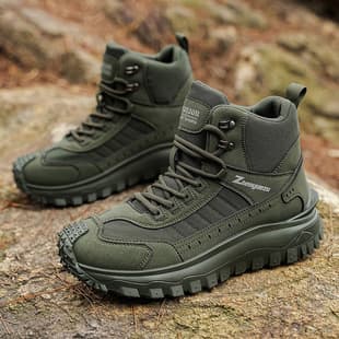 Fall Winter New Large Size Men's Boots Outdoor Leisure Sports Work Shoes Comfortable Chunky Sole Trendy Versatile Men's Shoes
