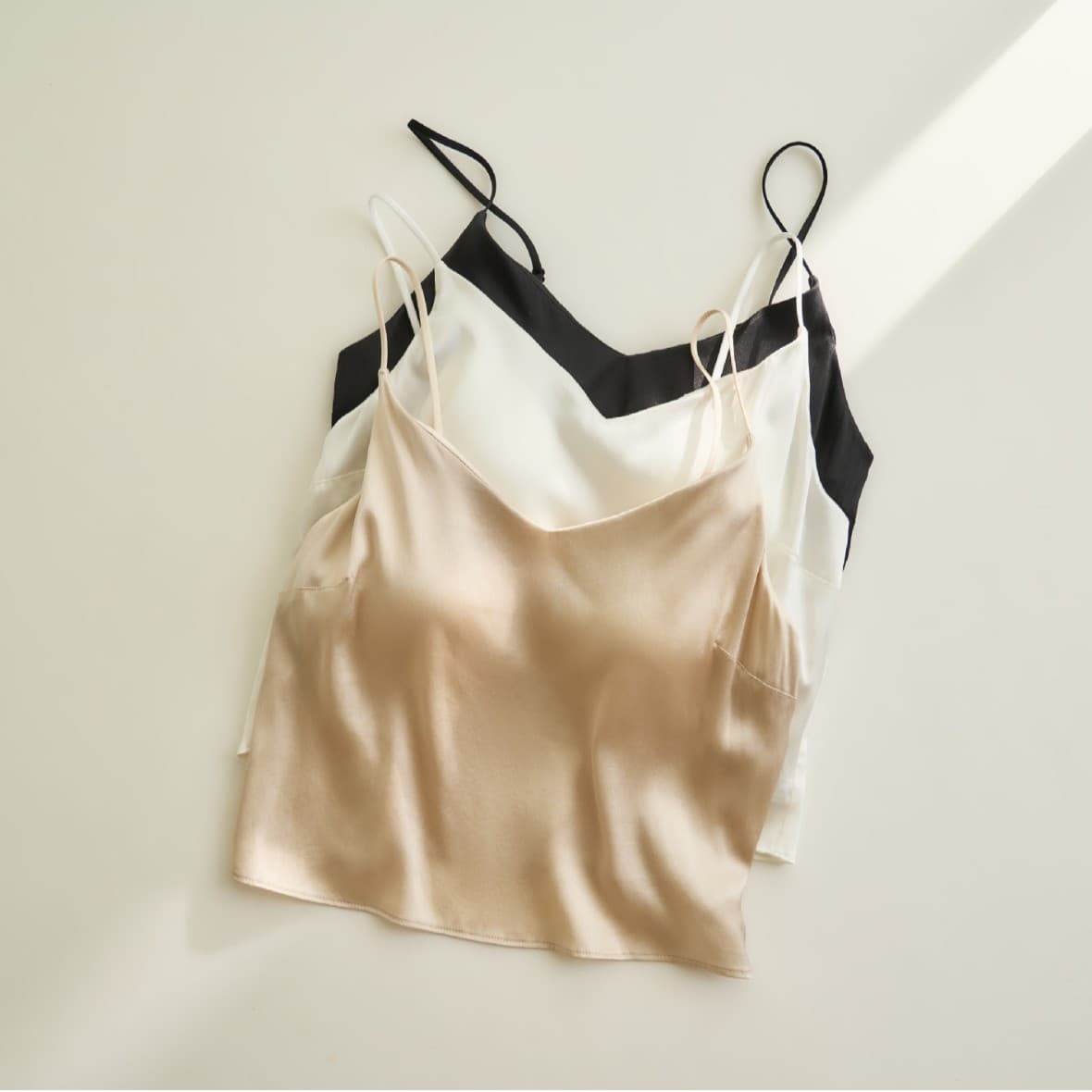 Satin Backless Wireless Bra with Side Shaping, Thin Triangle Cup, Mulberry Silk Women's Underwear