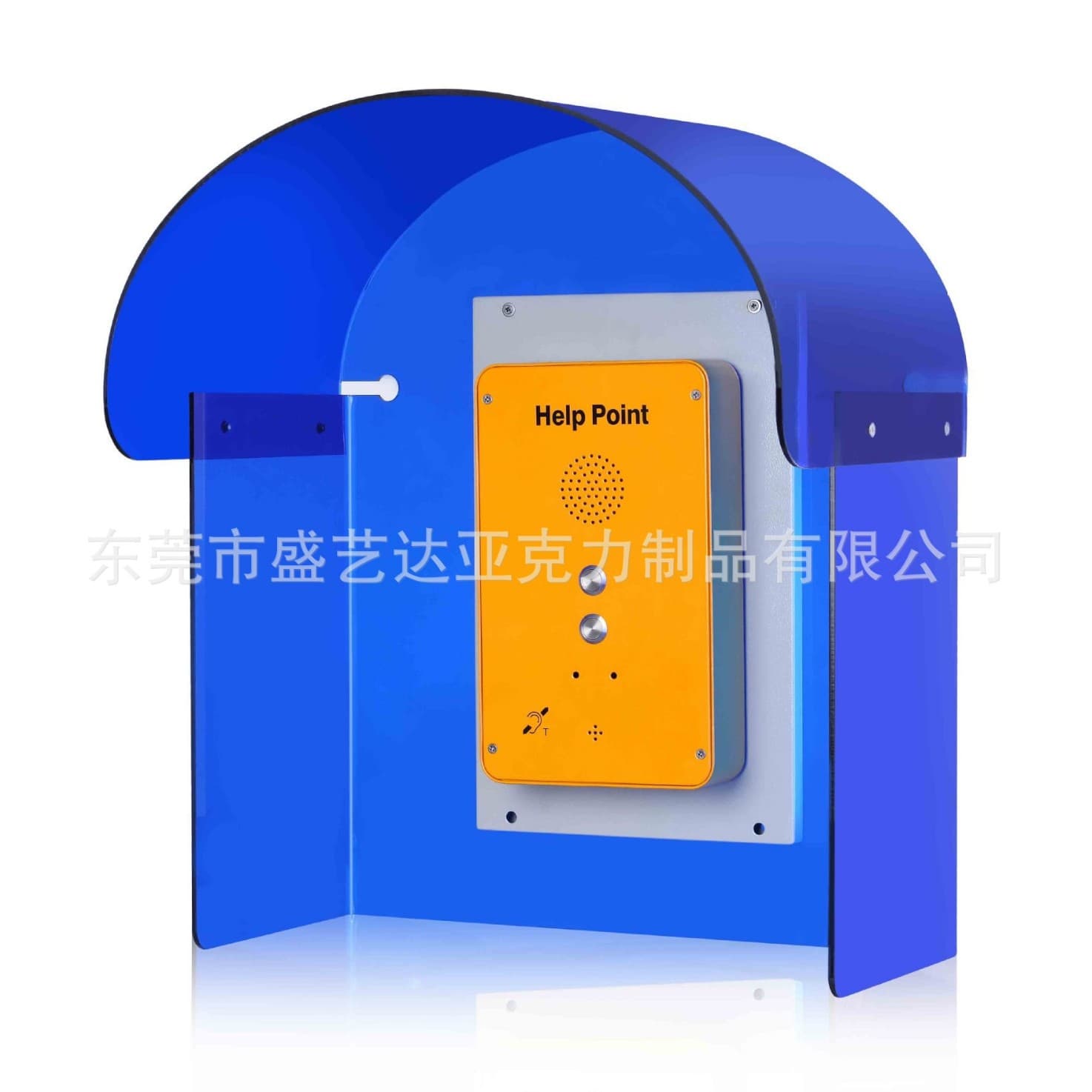 Factory wholesale acrylic wall-mounted public telephone phone booth rain cover phone sun protection cover