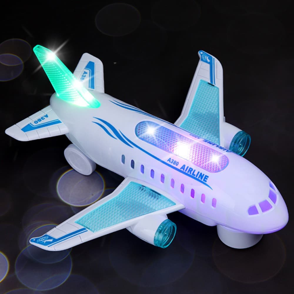 2025 New Cross-border Drop Shipping Interactive Electric Airplane Toy (with LED Lights and Sound) Cross-border