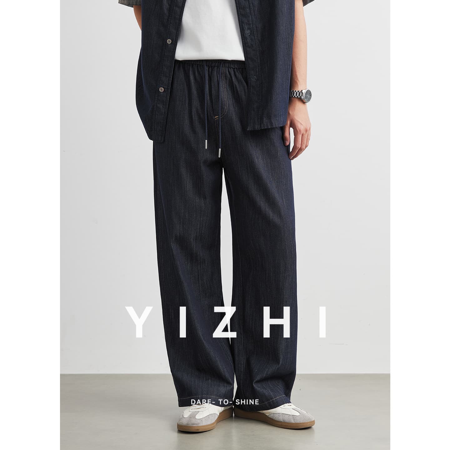Men's clothing | Lyocell Tencel denim trousers straight men's new spring and autumn loose casual trousers trend