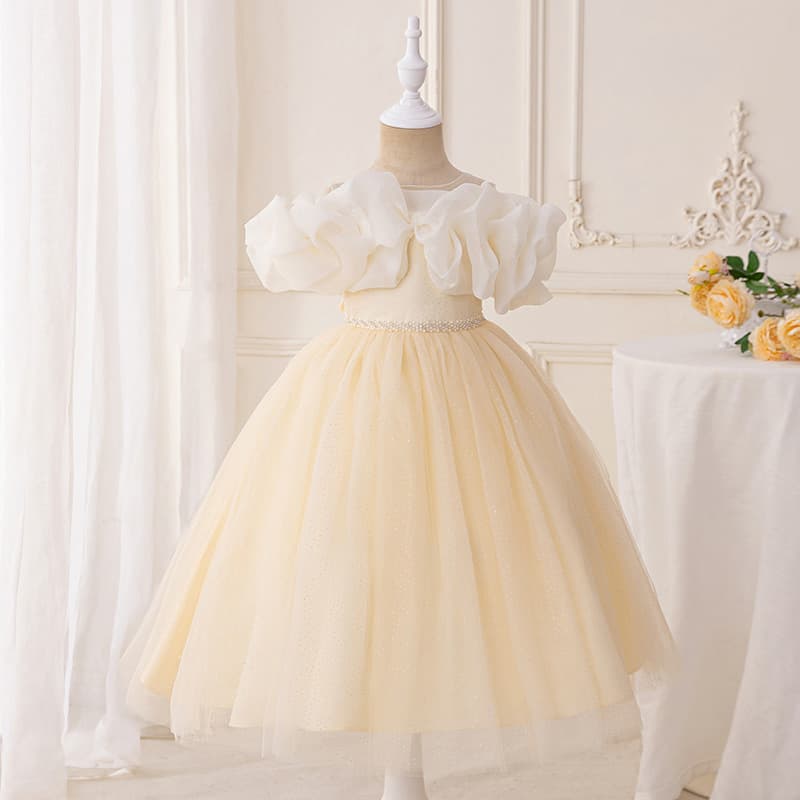Cross-border dress skirt little girl evening dress wedding dress princess dress baby holiday wedding banquet bridesmaid girl dress