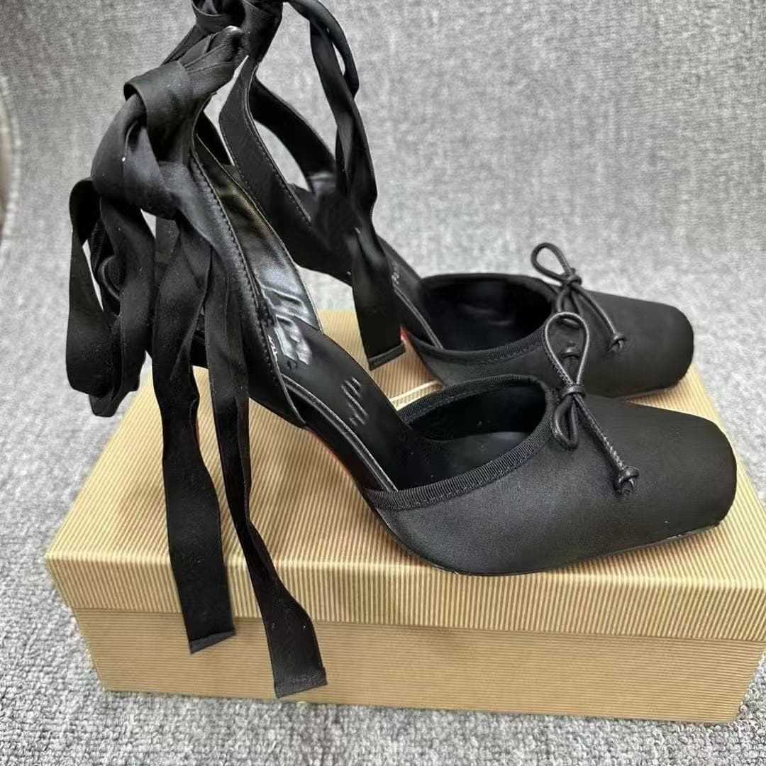 Dance shoes, French one-strap sandals, ladylike temperament, rhinestones, sexy red sole high heels, snake-shaped open-toe sandals