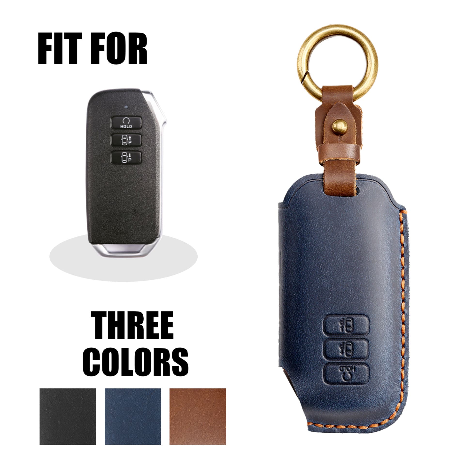 Retro key cover suitable for Kia/KIA Korea KN Sorento Jiahua business car handmade genuine leather shell buckle bag