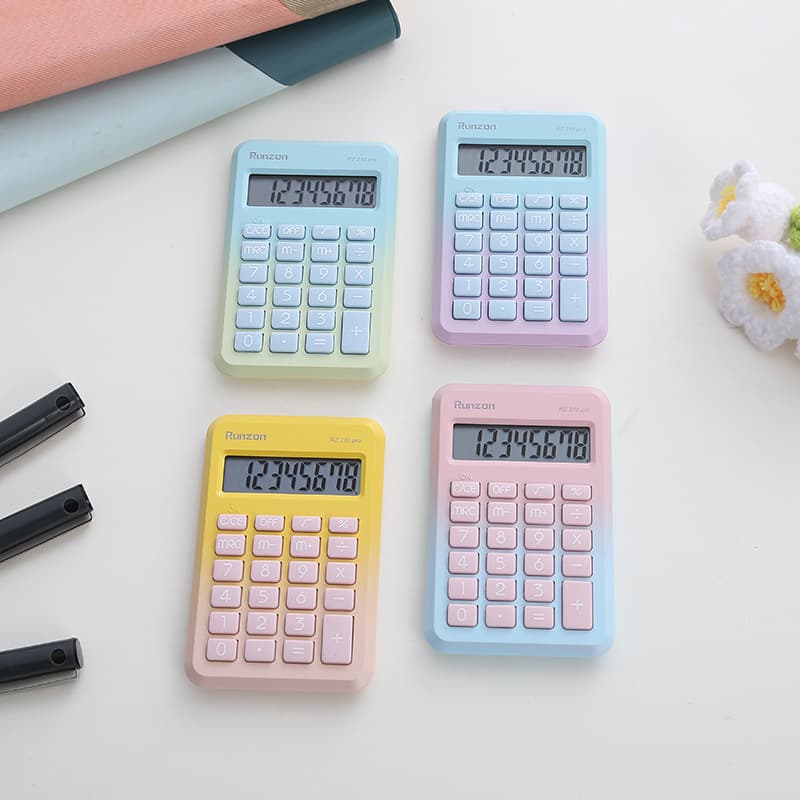 210PRO Dopamine Portable 8-digit Calculator Cute Gradient Light Thin High-Value Office Stationery Calculator
