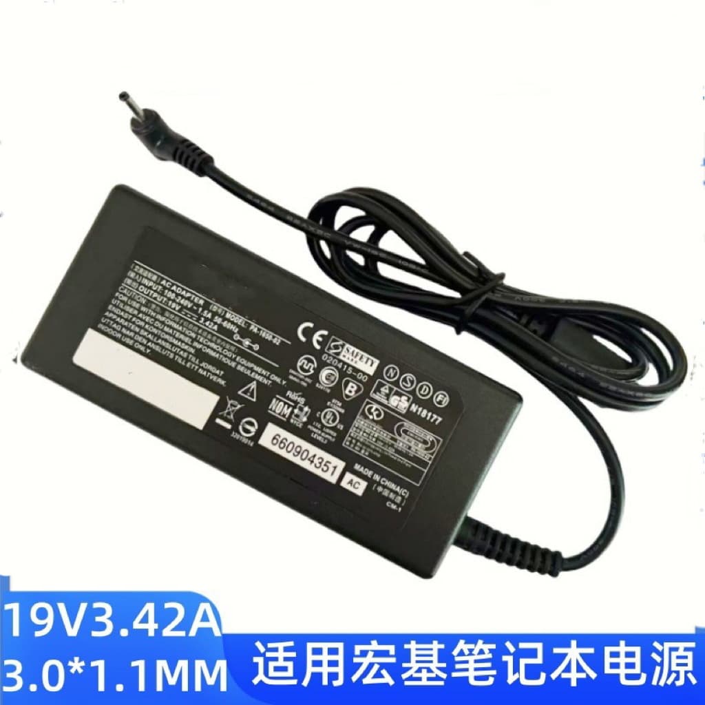 Direct Sale Acer Laptop Power Adapter 19V 3.42A Acer Computer Charger 65W 3.0
