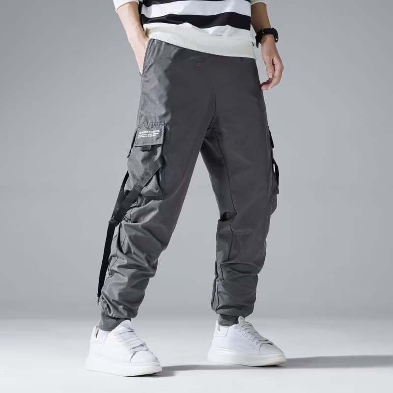 Cross-border Men's Cargo Pants European Size Loose Casual Multi-pocket Jogger Pants for Export
