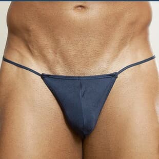 Men's Low-Rise Sexy Pouch Thong Multi-Color Triangle Pouch Underwear T-Back