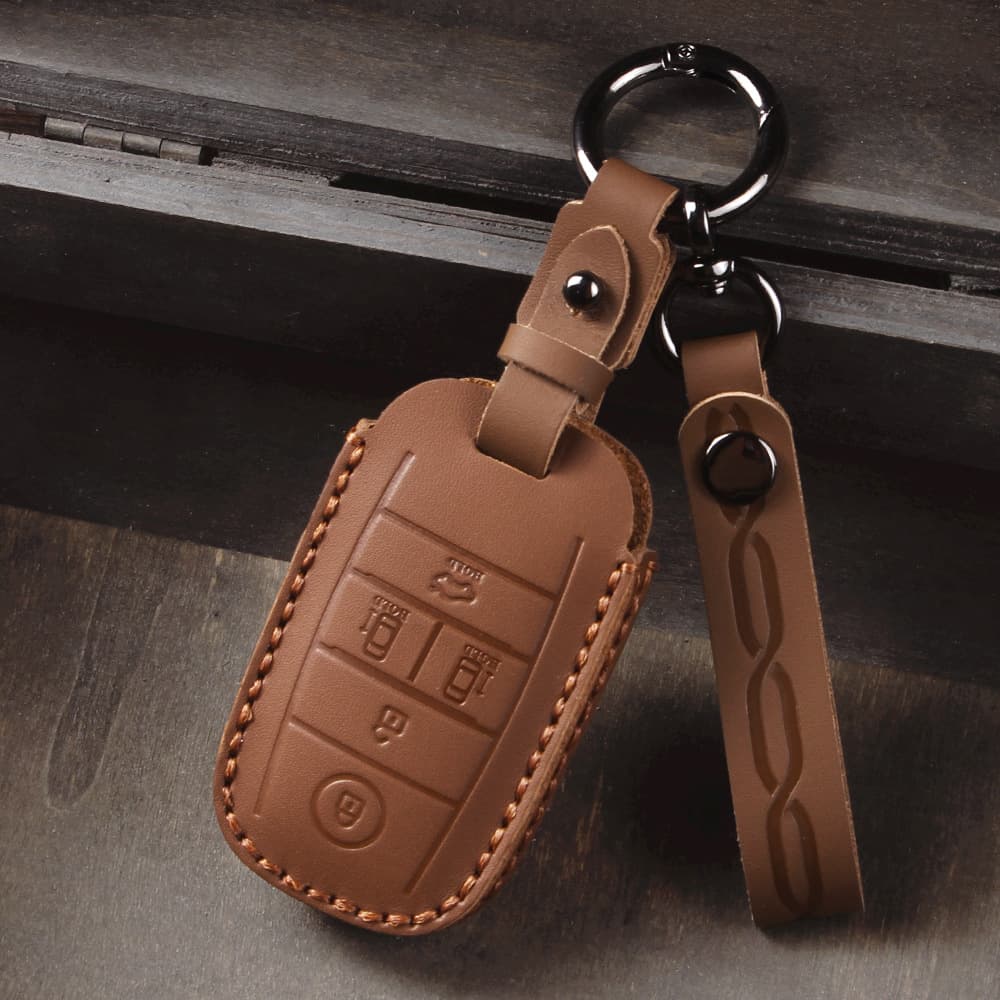 Genuine Leather Key Pouch for Kia Carnival Business Car MPV Key Protection Cover Shell Chinese Mainland Origin Handbag