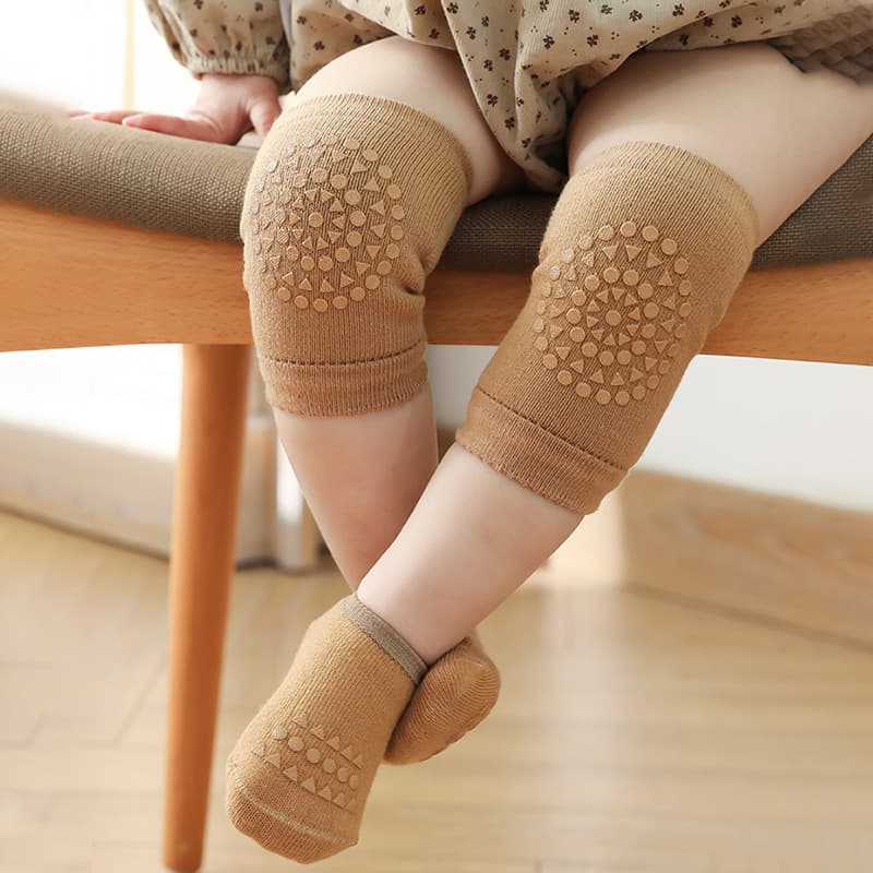 Crawling motion protection children's knee pads spring and autumn new baby floor socks set toddler socks baby non-slip socks