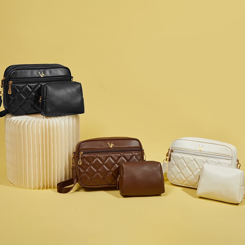 This year’s popular large-capacity makeup tool bag two-piece set 2025 cross-border hot shoulder bag ladies bag
