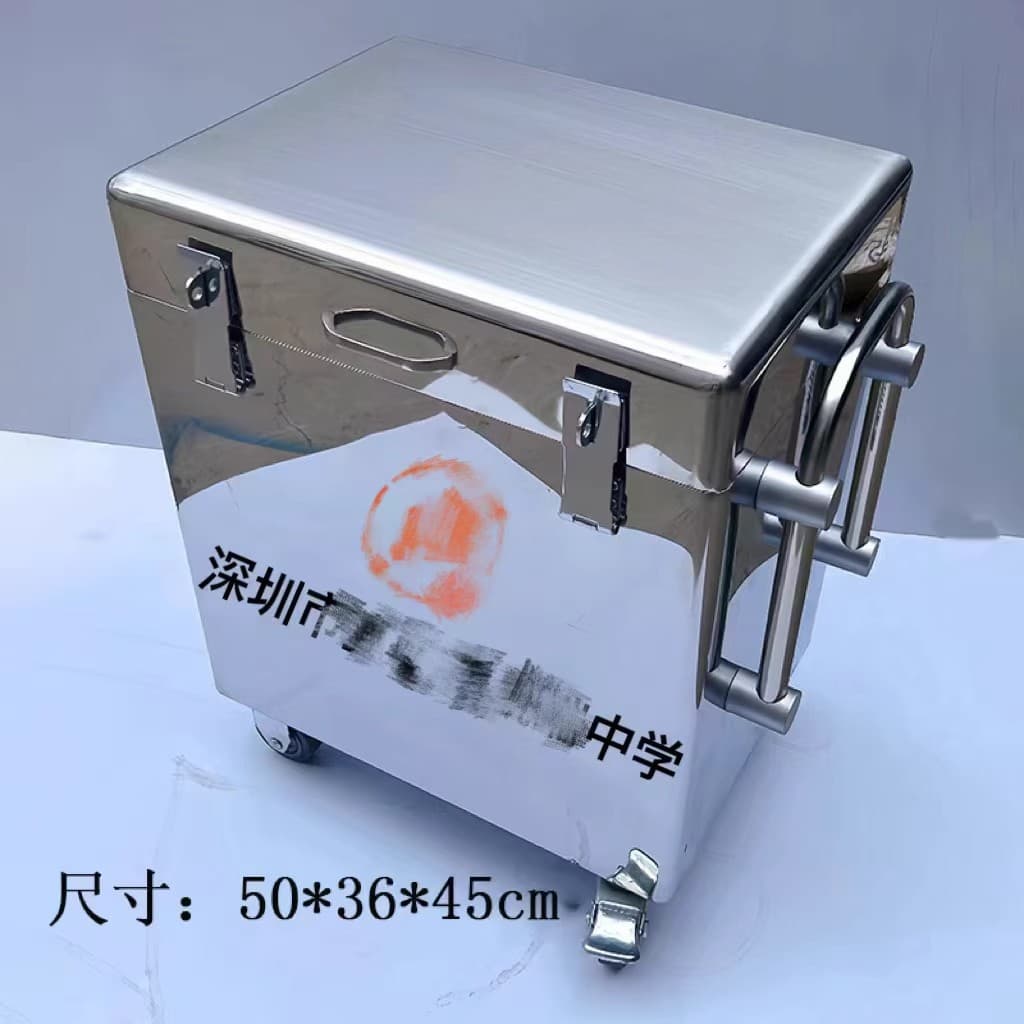 Special stainless steel cart for school test papers, customizable size, free printing, bank teller style cart