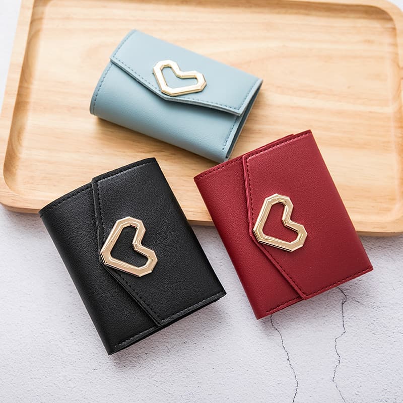Cross-border women's bags Mini bags Korean version simple short three-fold magnetic buckle women's wallet mini cheap small bag