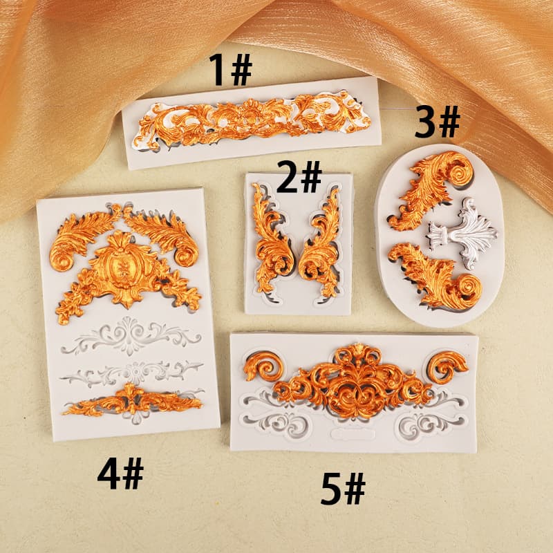 Embossed Set Silicone Mold for Fondant Chocolate Gumpaste Baking Decoration Accessories Resin Clay Polymer Clay Mold