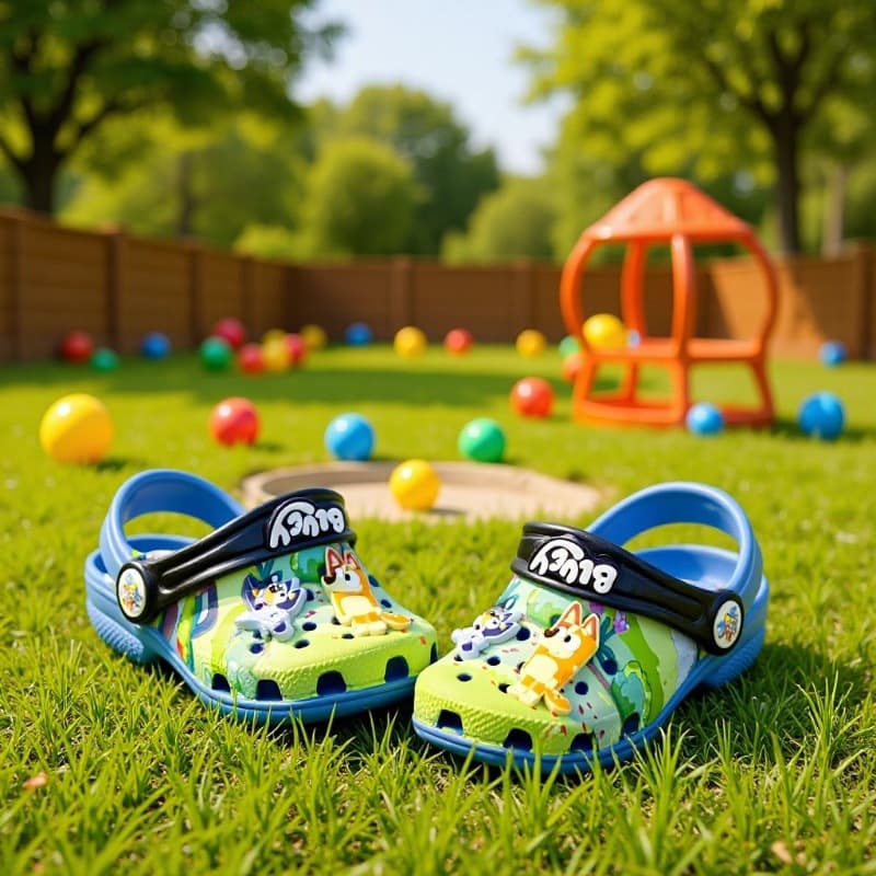 Crocs New Bluey Co-branded Parent-Child Beach Sandals, Anti-slip Breathable Clog Shoes 210557