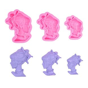 Large Medium Small Female Figure Silicone Mold for Fondant Cake Baking Resin Gypsum Candle Making