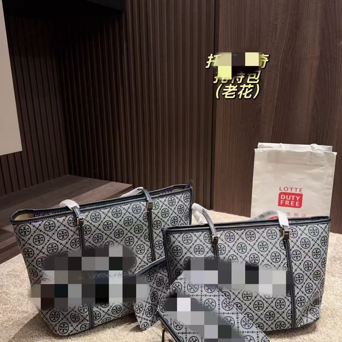 TB presbyopic canvas fabric tote bag trendy fashion large capacity mommy bag shopping bag foreign trade wholesale women's bag