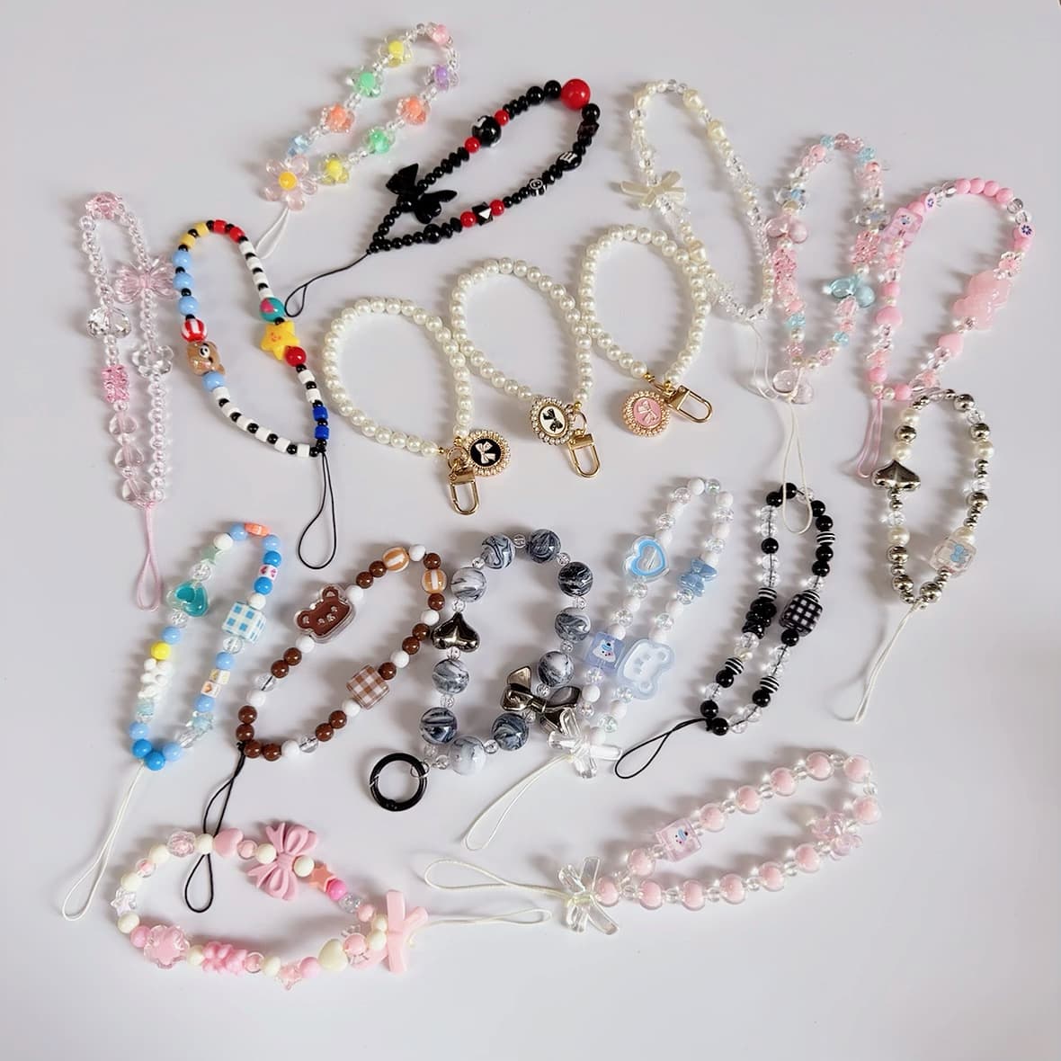 diy handmade imitation pearl small short chain, various matching chain accessories, mobile phone case, keychain pendant manufacturer wholesale