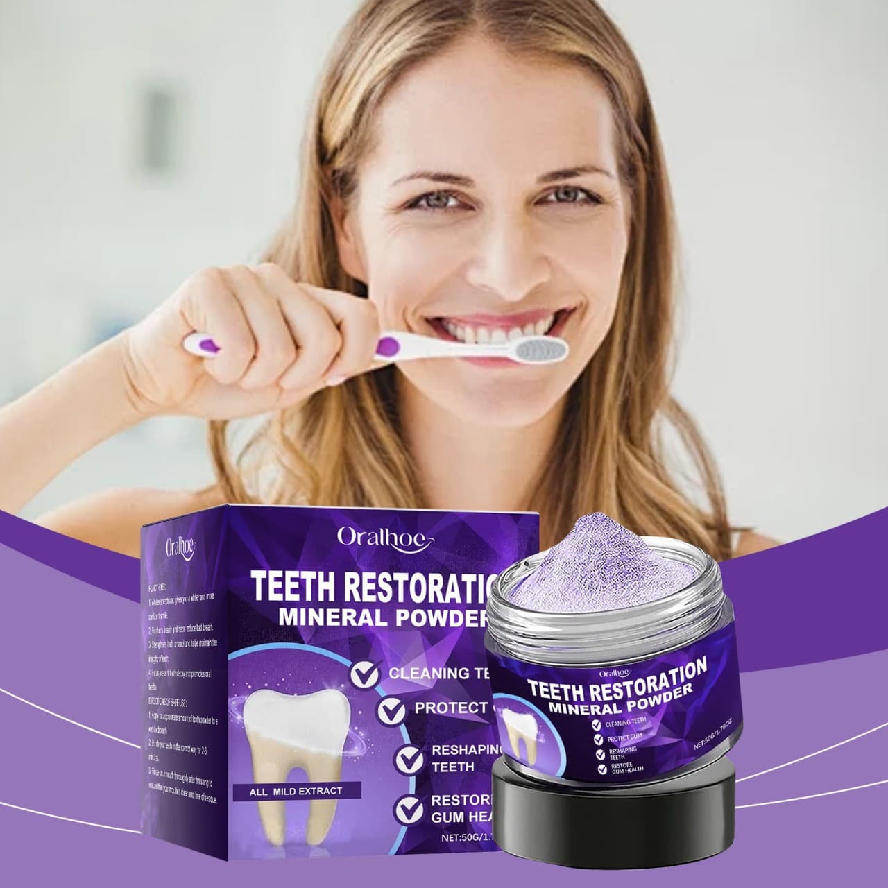 Cross-border Dental Repair Mineral Powder for Clean, Long-lasting Fresh Breath Oral Care