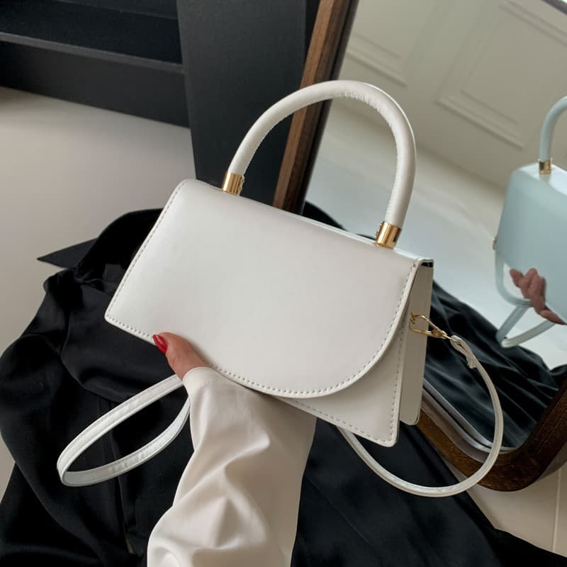 Elegant Textured Small Bag for Women Summer 2024 New Trendy Solid Color Crossbody Bag Fashionable Handheld Square Bag