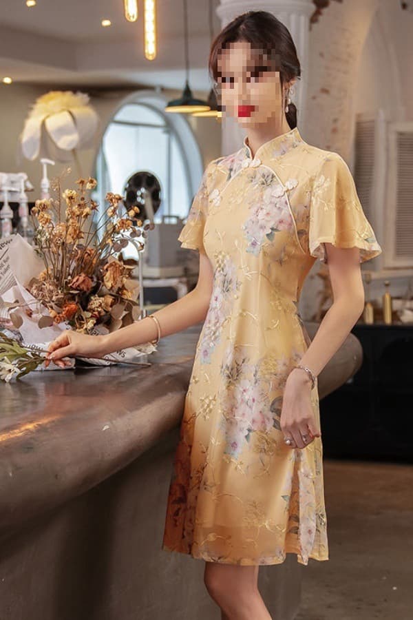 New High-End Embroidered Modified Cheongsam Women's Summer Youth Style 2025 New Wind Embroidered Floral Dress
