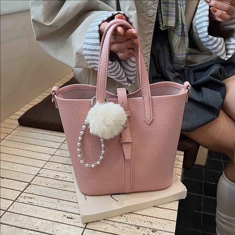 Cross-border niche basket bag handbag bucket bag 2025 autumn/winter new women's bag fashion retro shoulder crossbody bag