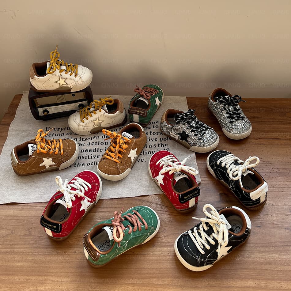 Children's Star Sneakers, 2025 Autumn New Style, Boys' Casual Shoes, Soft-Soled Girls' Sports Shoes (Sizes 16-44)