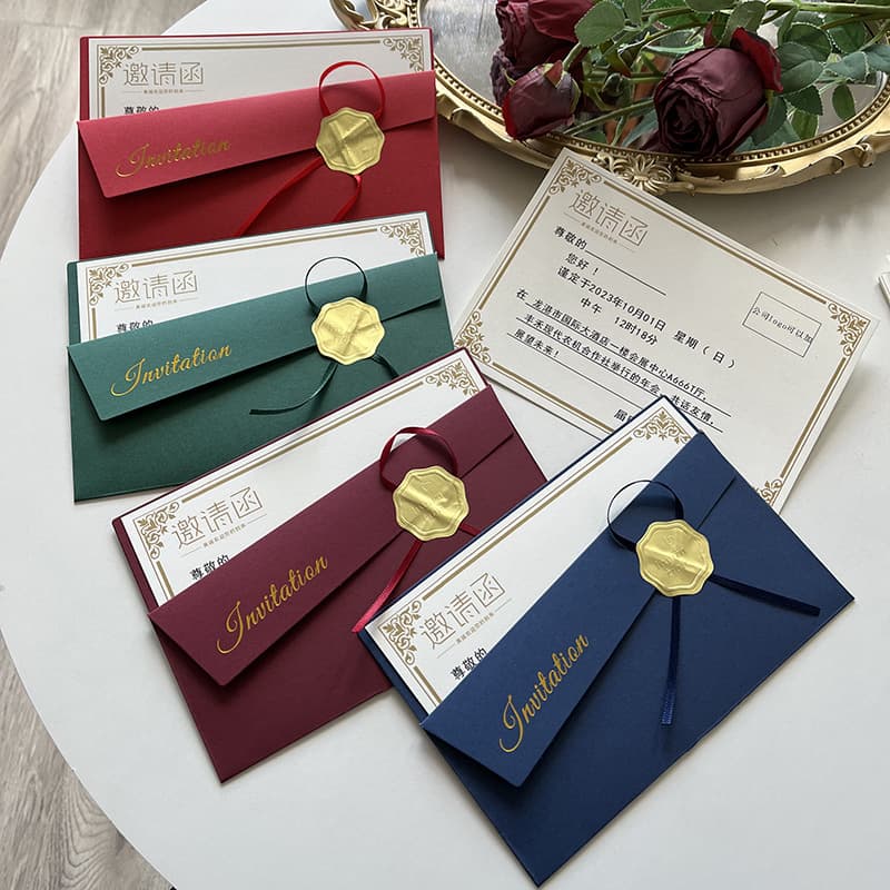 Invitation Card Company Envelope Set High-end Grand Business Opening Event Conference Annual Meeting Invitation Paper Premium