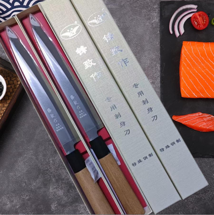 Japanese Yanagiba Sashimi Knife for Salmon and Tuna, Sashimi Knife, Japanese Kitchen Knife for Slicing Fish