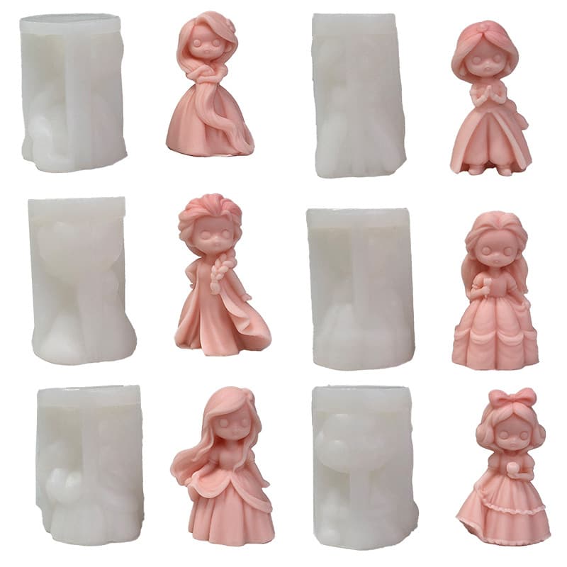 Zhongcheng DIY Princess Girl Candle Mold Plaster Doll Plaster Aroma Stone Scented Decoration Mold