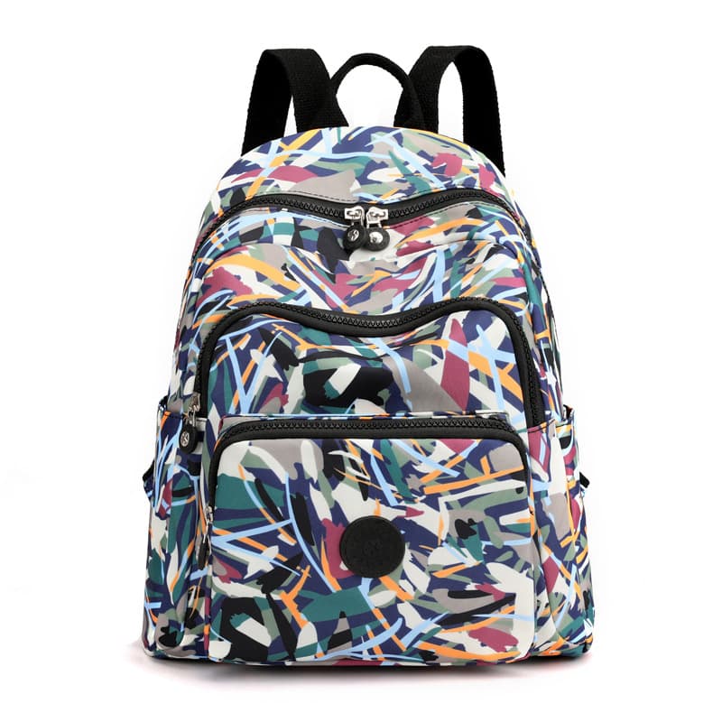 Cross-border Casual Large Capacity Backpack for Women 2026 Fashion Printed Travel Backpack Nylon Commuter Trendy Backpack