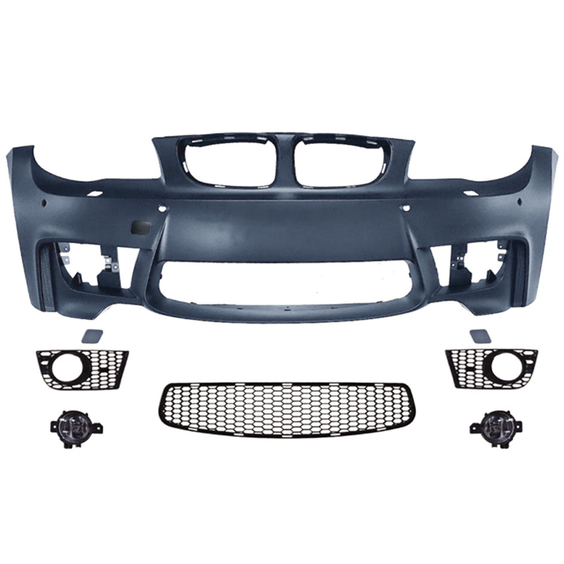 Suitable for 2008-11 years BMW 1 series surround E82E87 changed to 1M front bar assembly large surround kit