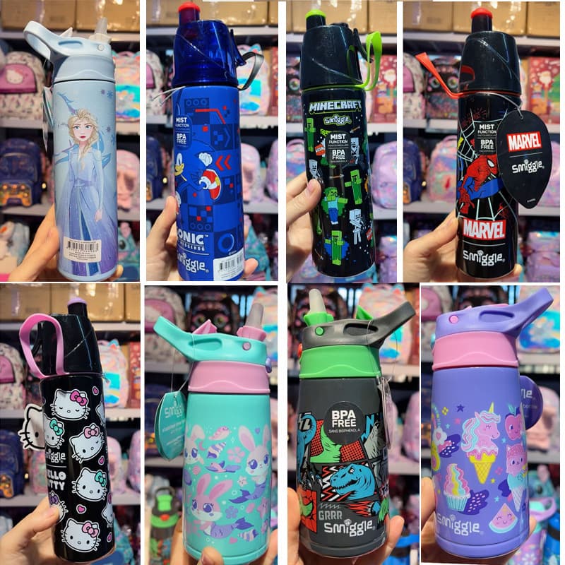 Australia Smiggle Stainless Steel Water Bottle, 304 Food-Grade Insulated Cup for Boys, Portable Direct Drink Bottle